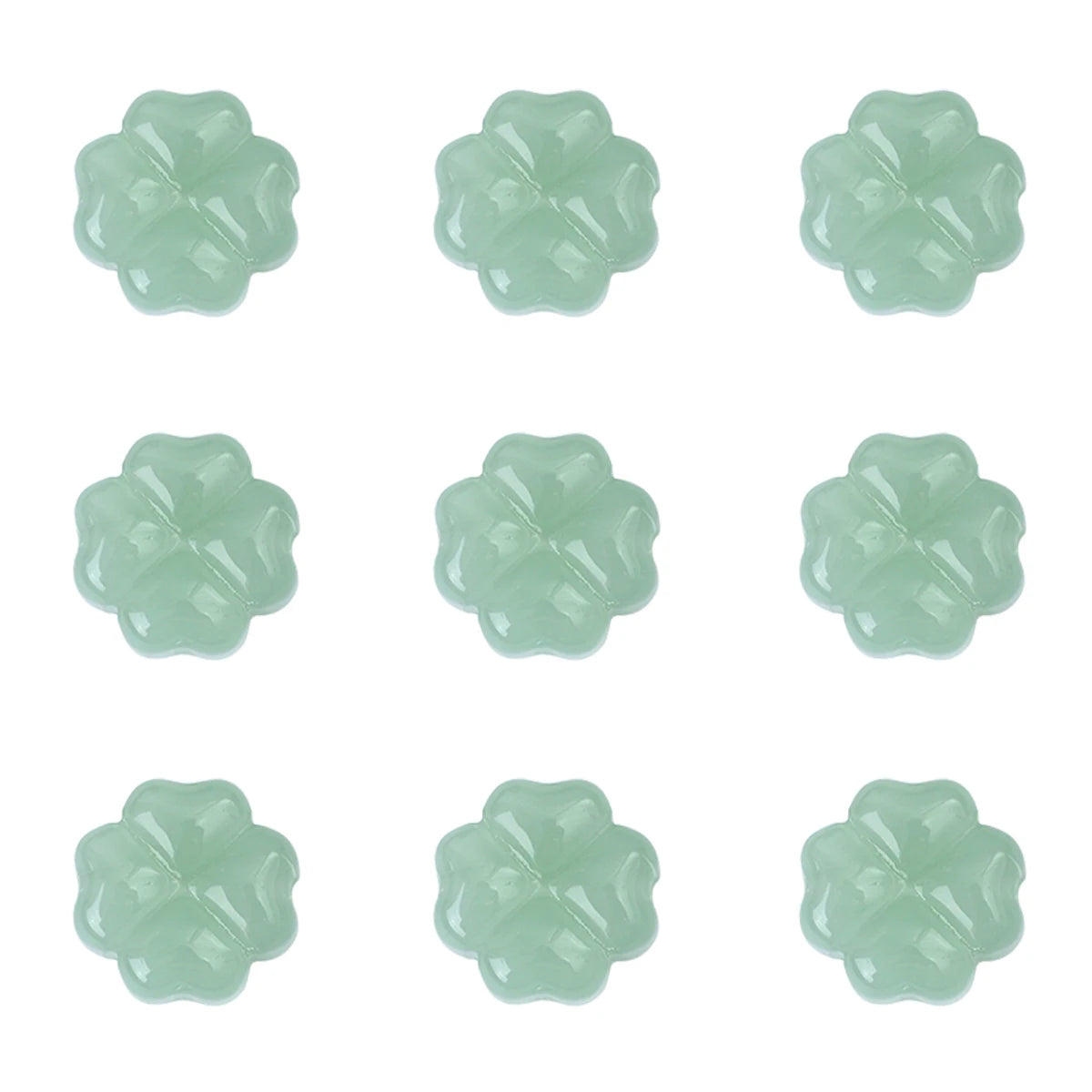 About20Pcs Glass Four Leaf Flower Beads Scattered Beads Handmade