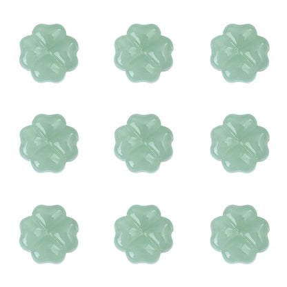 About20Pcs Glass Four Leaf Flower Beads Scattered Beads Handmade