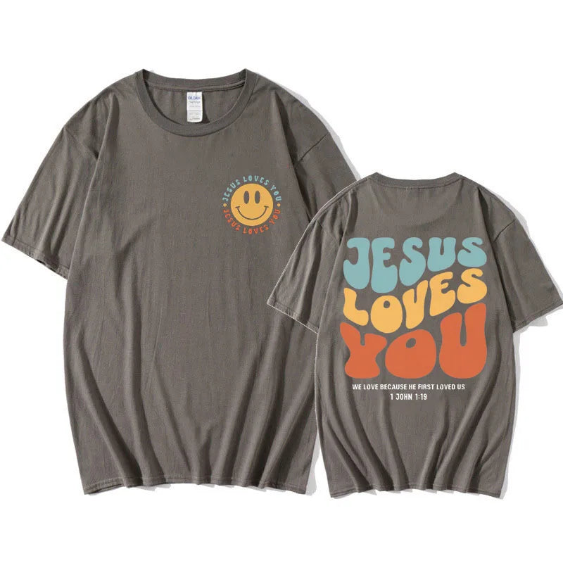 Jesus Loves You Funny T Shirt Men