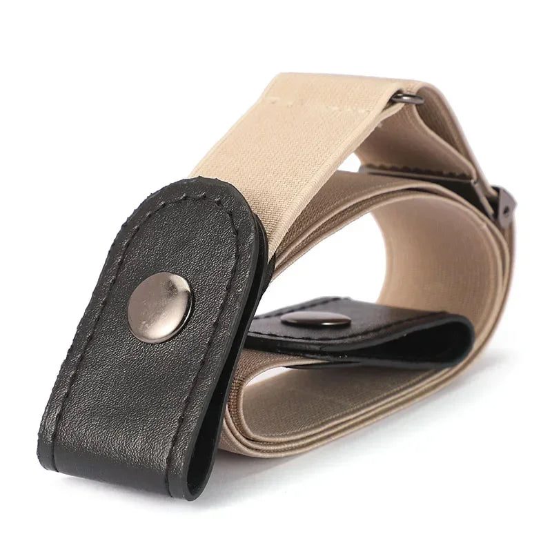 ,No Buckle Stretch Elastic Waist Belt For Women/Men