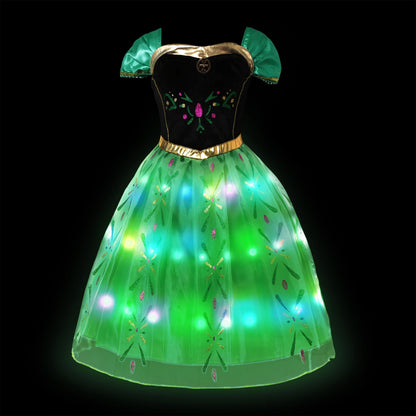 Girl Princess Dress with LED Light