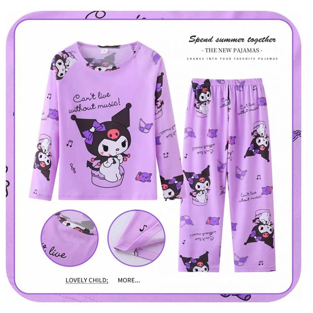 Girls Pajamas Sets Sleepwear Hello Kitty