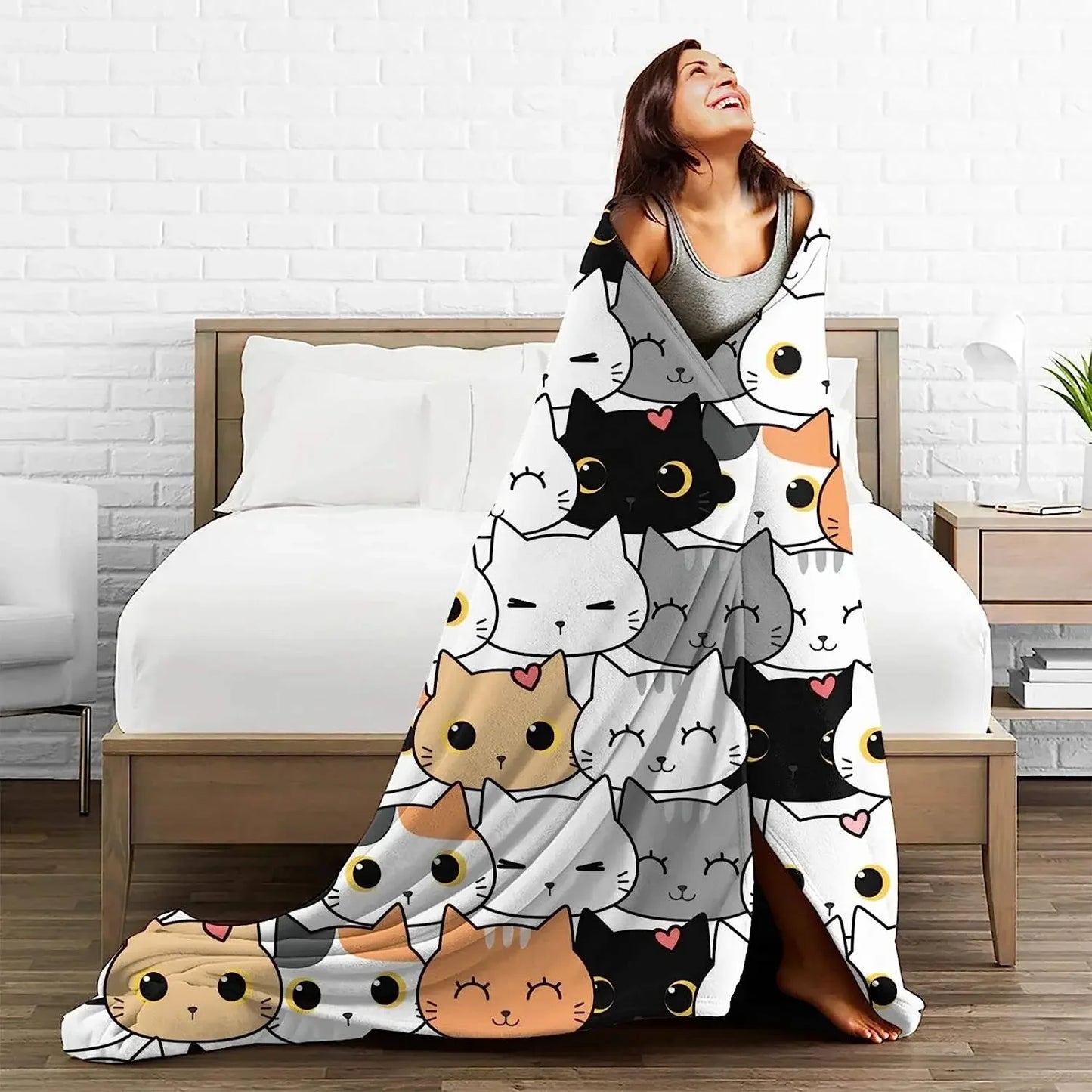 Cute Cat Blanket, Warm Blankets