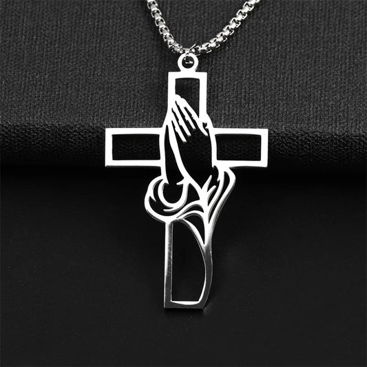 Christian Bible Cross Chain Necklace Stainless Steel pendant Necklace