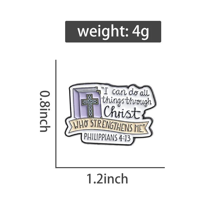 I Can Do All Things Through Christ Enamel Pin