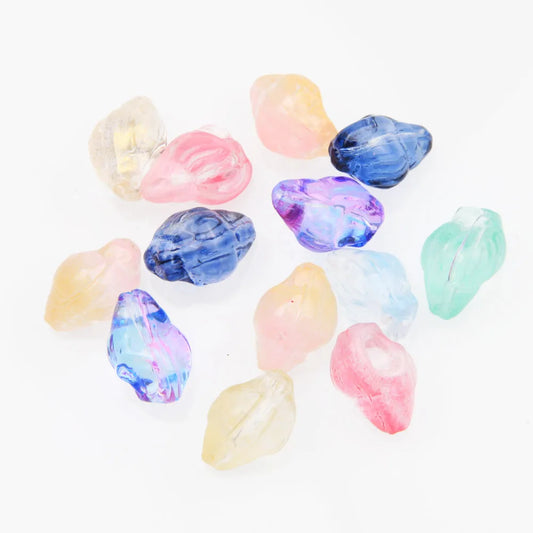 30pcs Glass Shell Beads for Jewelry Making