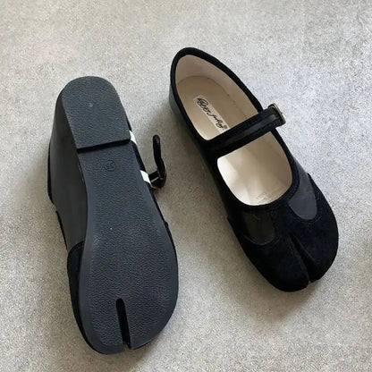 Red Ballet  Split Toe Ballerinas Flats