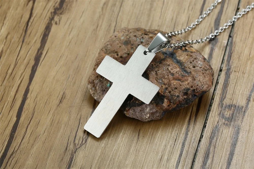Christian Crucifix Crucifixion Pendant for Men Stainless Steel
