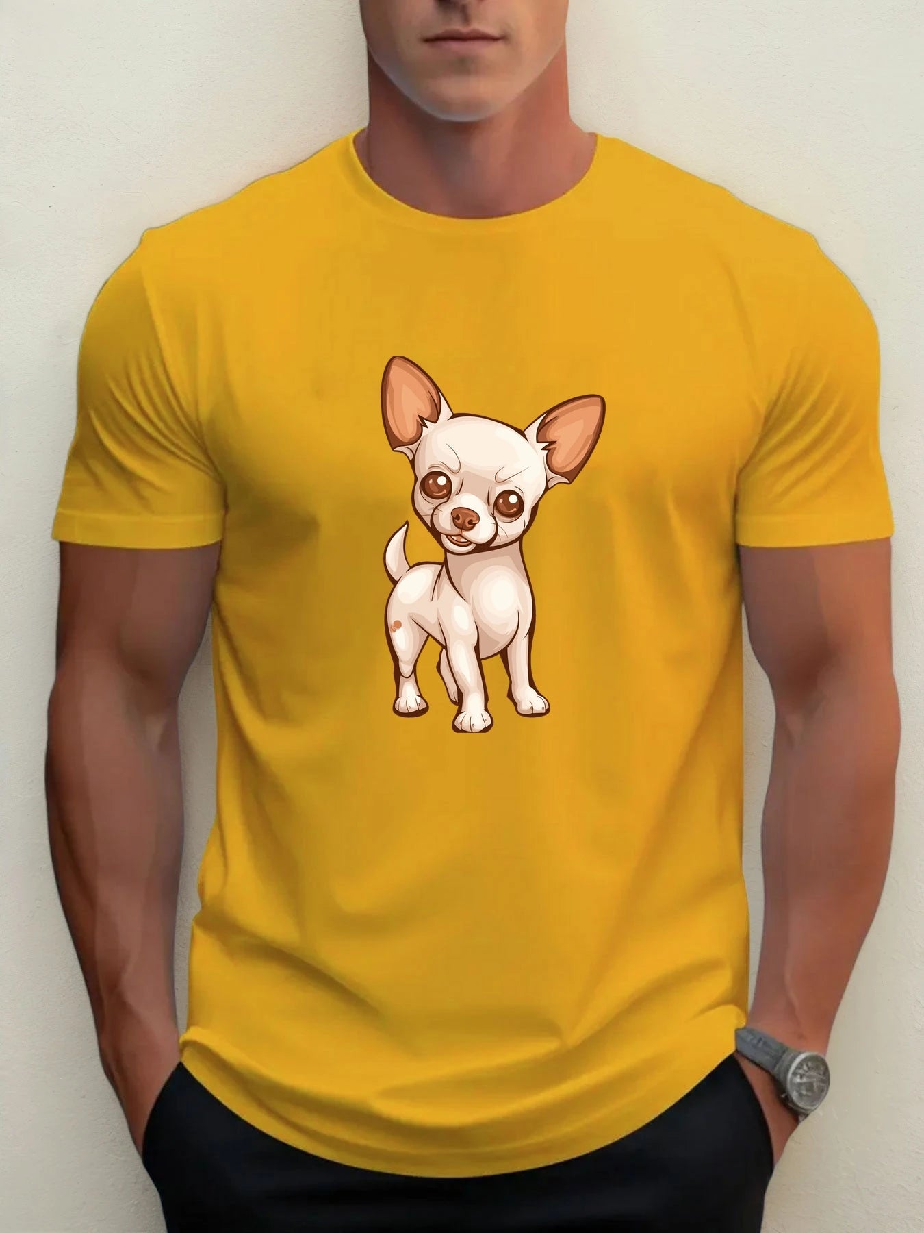 T Shirt For Mens Chihuahua 100%