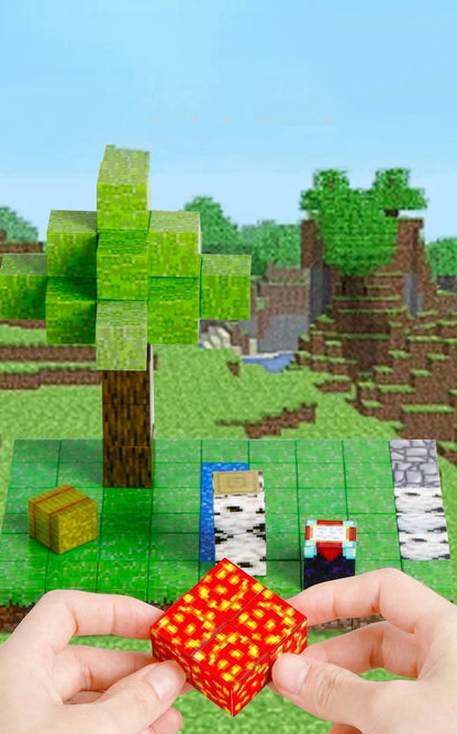 Magnetic Building Blocks Mine World Cube