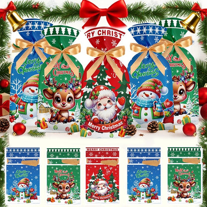 Christmas Drawstring Gift Bags