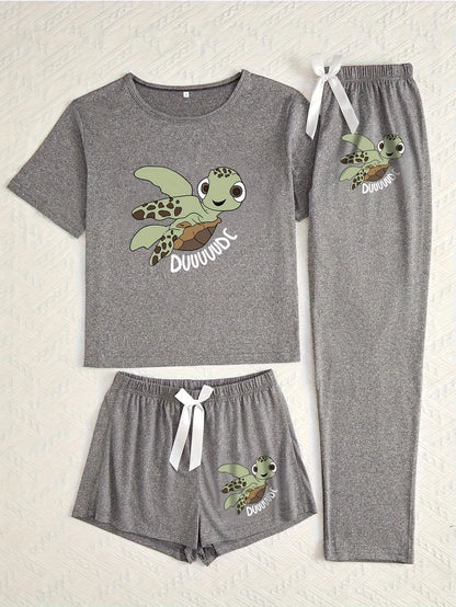 Women's Three-Piece Pajamas