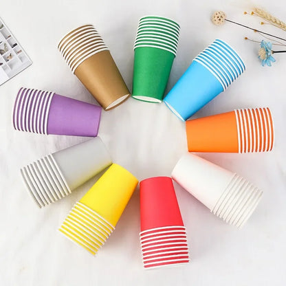 10/20/40PCS Multi-color Disposable Paper Cups