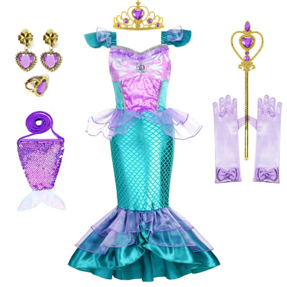 Girls Mermaid Dress Charm Princess