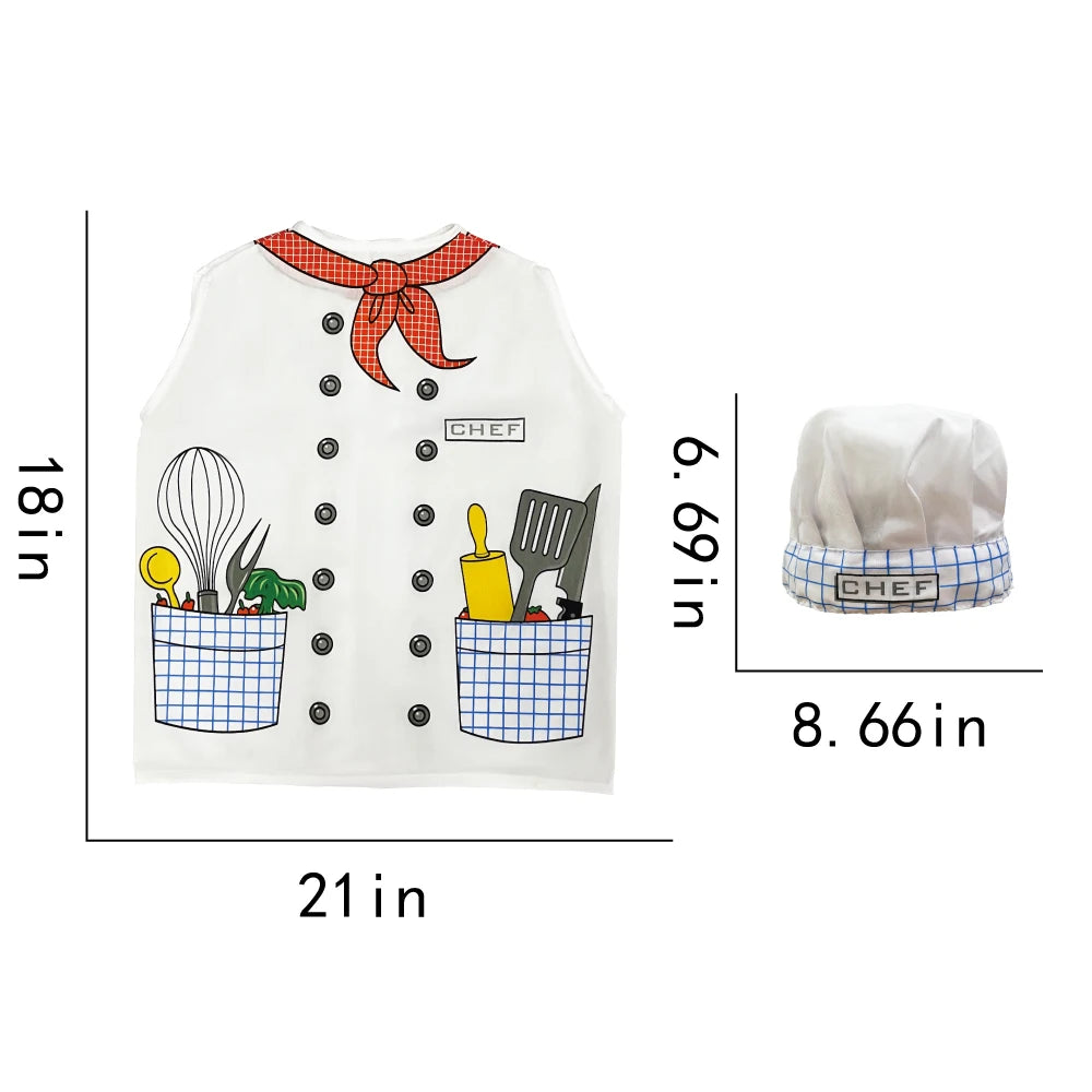Kids Chef Role Play Costume Dress - Up
