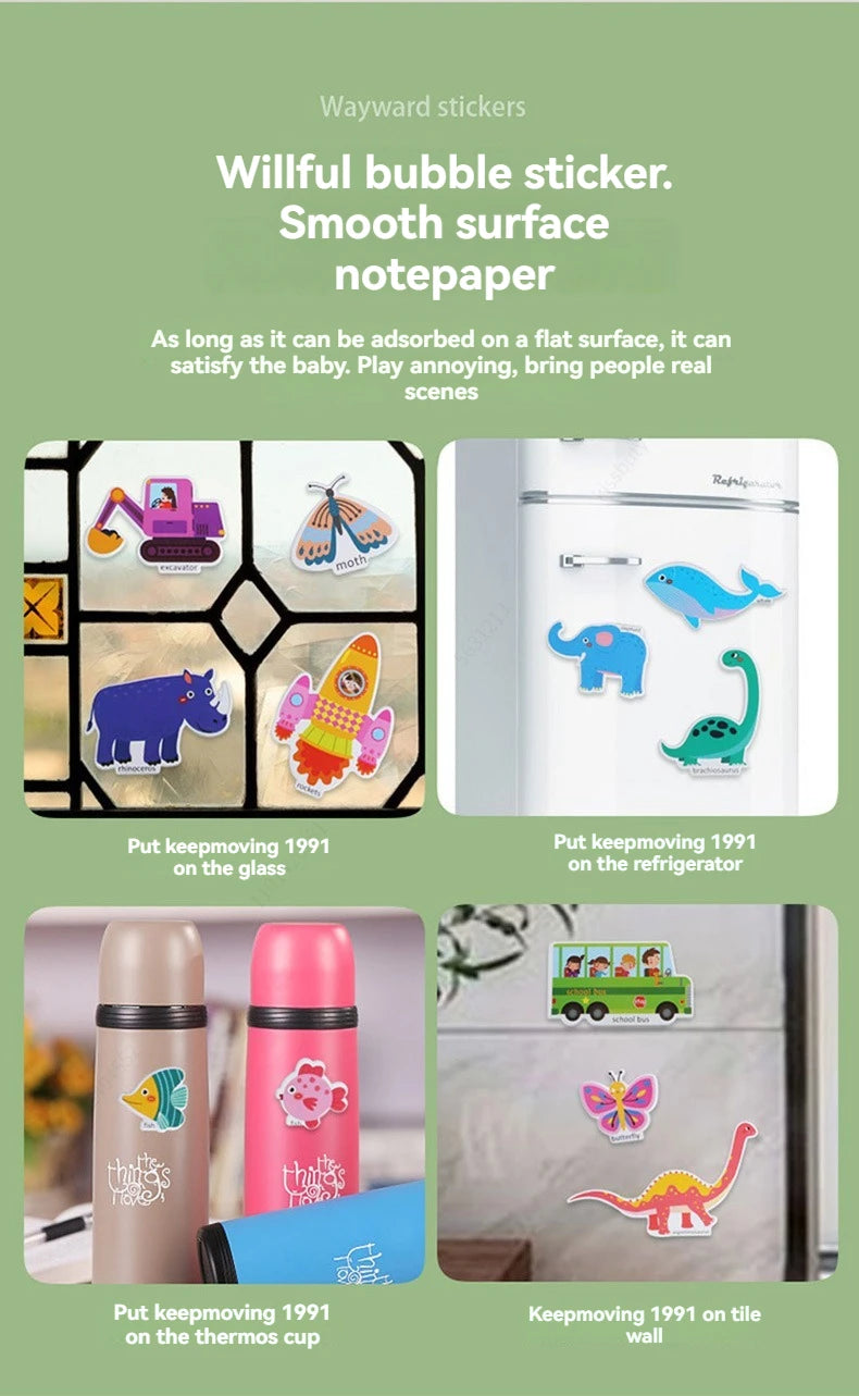 Reusable Sticker Book for Kids Vehicles Truck Stickers