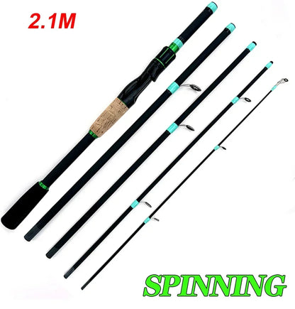 Casting Spinning Lure Fishing Rod Solid ML Tip 1.8/2.1m Ultralight Trout