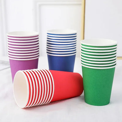 10/20/40PCS Multi-color Disposable Paper Cups
