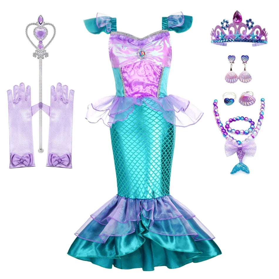 Girls Mermaid Dress Charm Princess