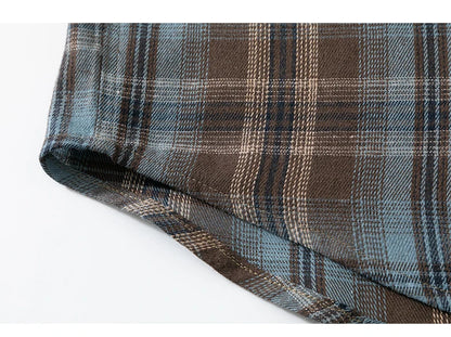 10XL Men Shirt Plaid Long Sleeve Plus Size 6XL 7XL 8XL 9XL