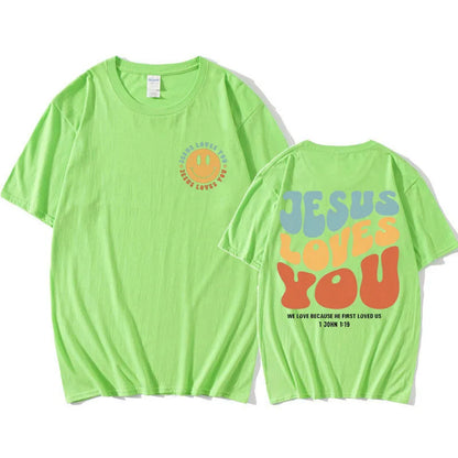 Jesus Loves You Funny T Shirt Men