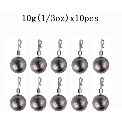 10pcs/Lot Fishing Weights Sinkers 3.5g 5g 7g 10g 14g 20g Fishing Sinker