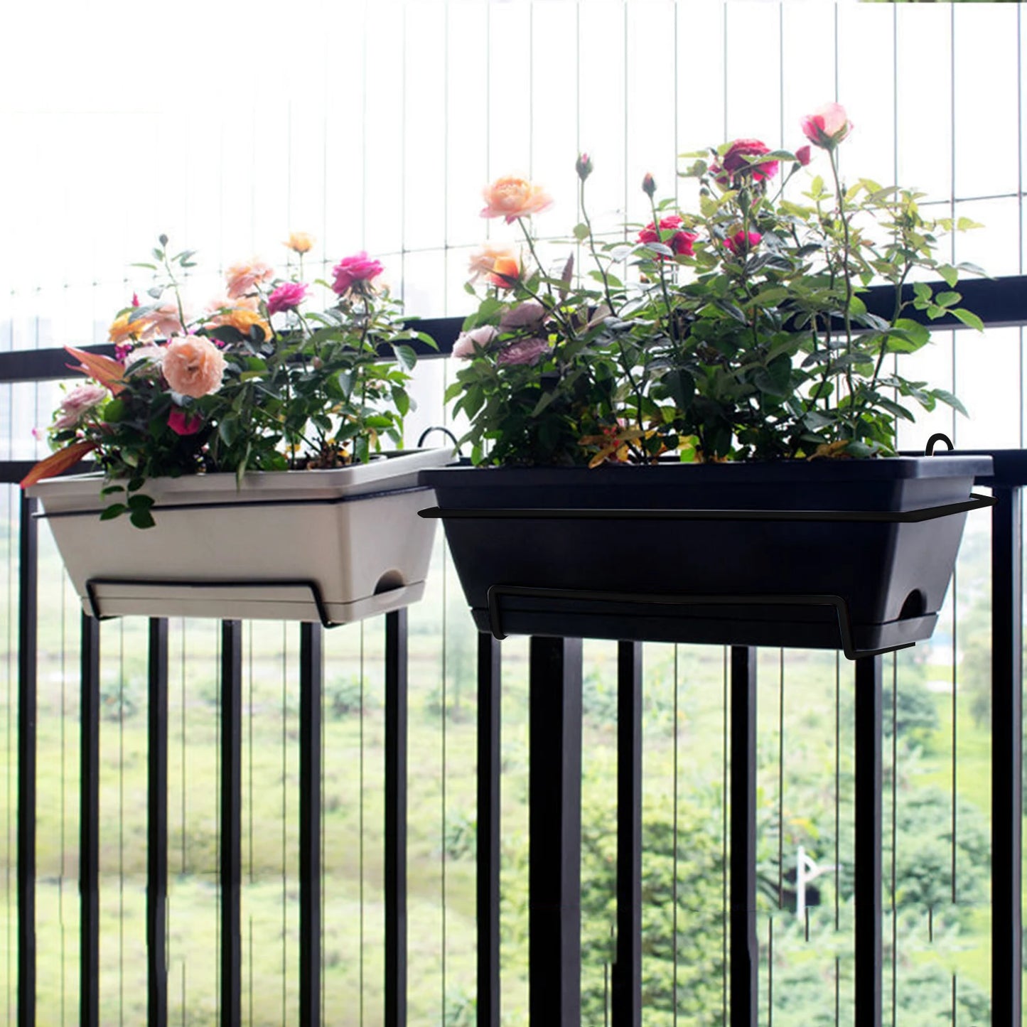 Balcony Railing Planter Ornament Window Box Planter