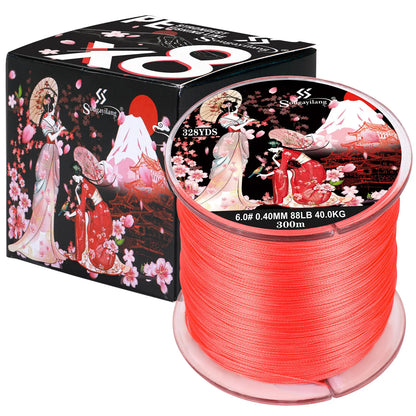 8 Strands Braided Fishing Line 100M 300M Multifilament