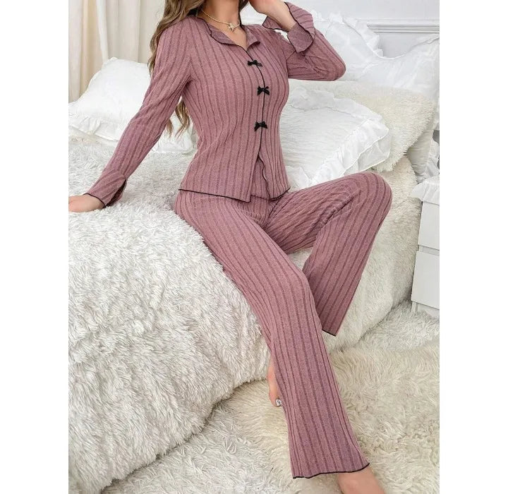 Pajama  Set Sleeved Long Pants