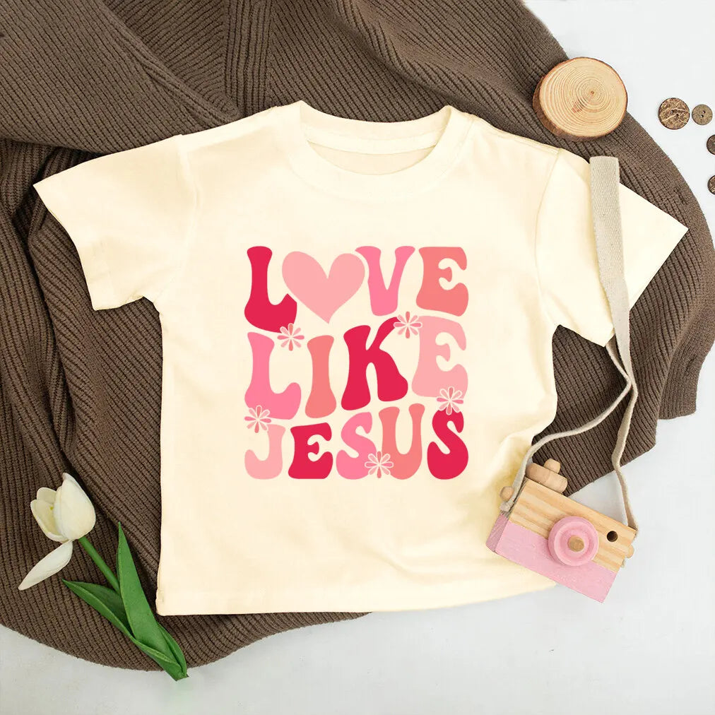 Jesus Loves Me Print Kids tshirt