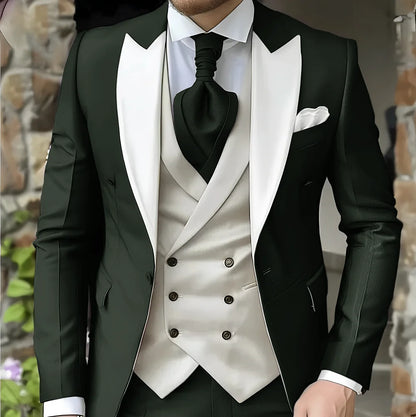 men's suit with peak lapel