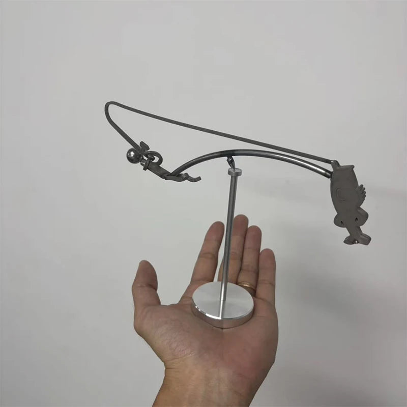 Fisherman Figurine Metal