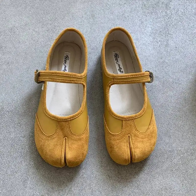 Red Ballet  Split Toe Ballerinas Flats