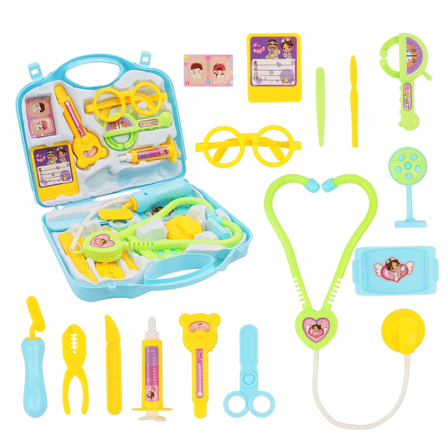Children's simulation medical tool set box,