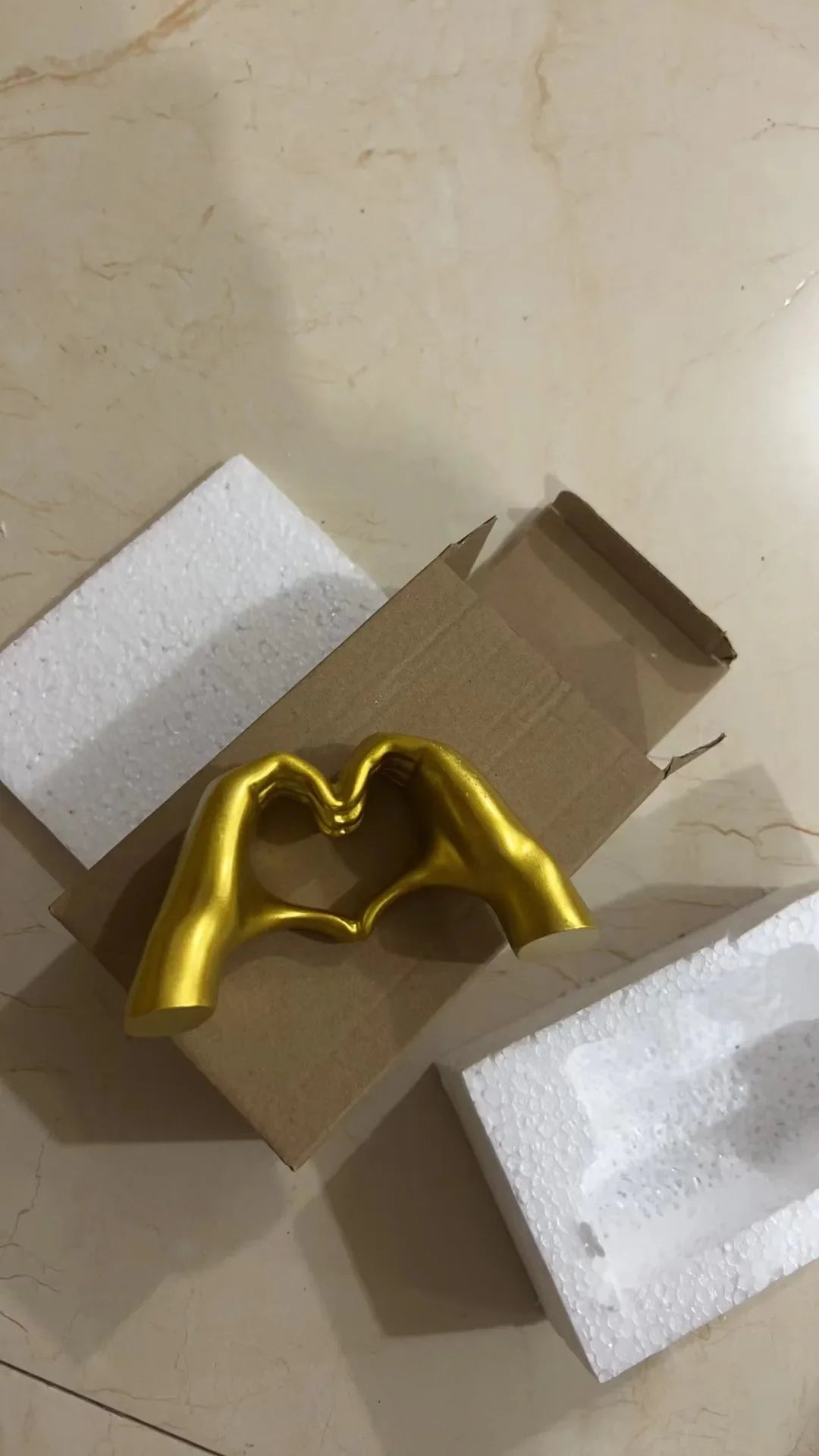 Creative Heart Hand Statue Resin