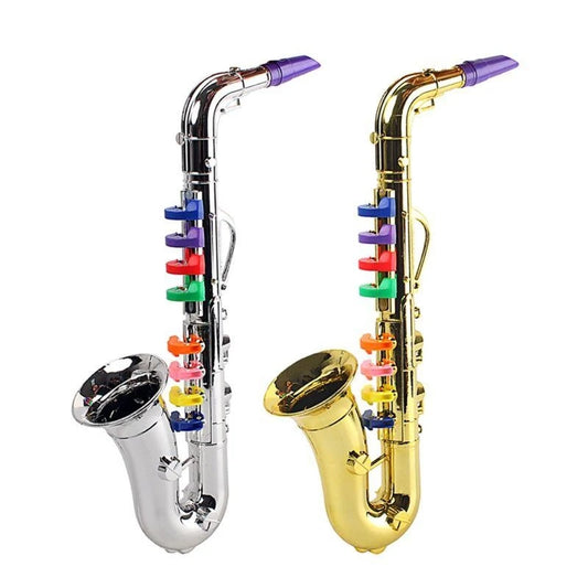 Toy Saxophone Trumpet  Silver Finish