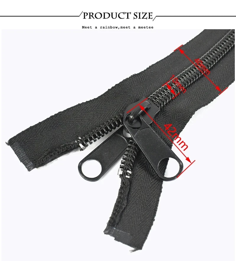 80-300cm Black 10# Nylon Zippers