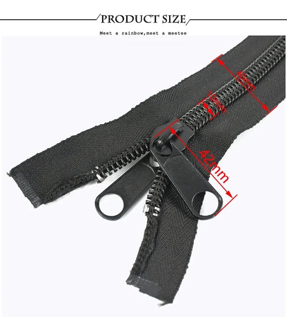 80-300cm Black 10# Nylon Zippers