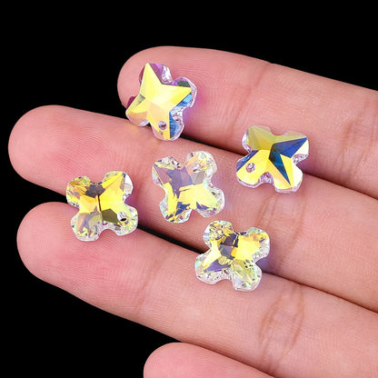 10PC Colored Glass Crystal