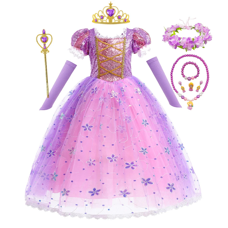 Disney Princess Rapunzel Girl Dress