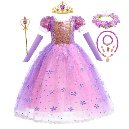 Disney Princess Rapunzel Girl Dress