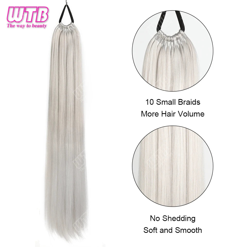 Synthetic braided wig