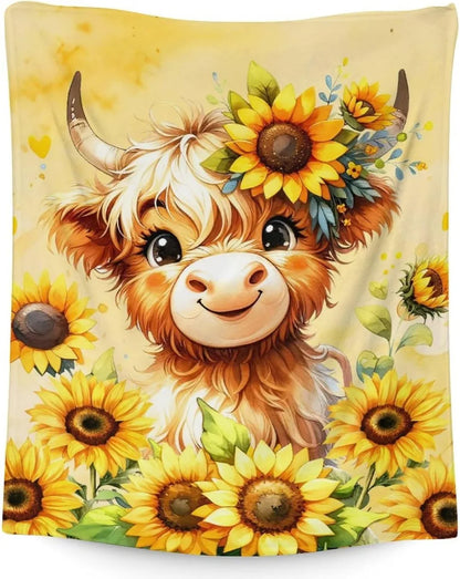 Highland cow blanket