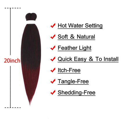 Synthetic Fiber Braiding Hair Ombre Braiding