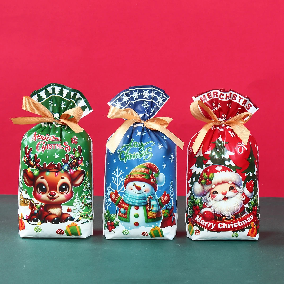 Christmas Drawstring Gift Bags