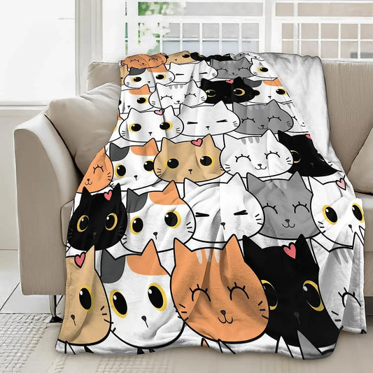 Cute Cat Blanket, Warm Blankets