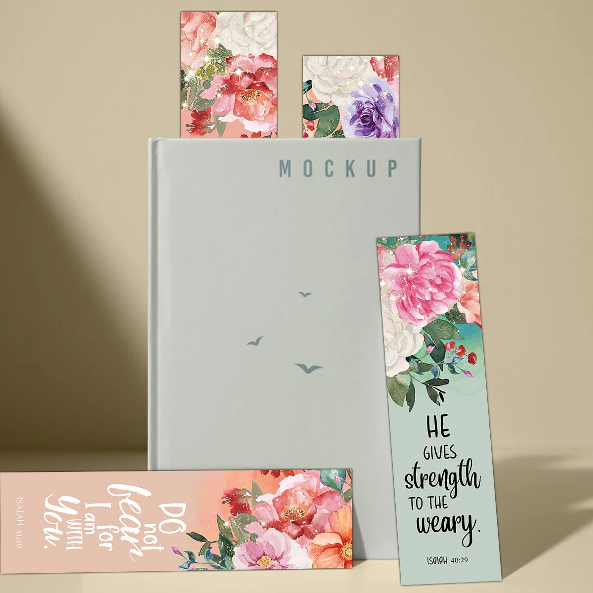 30pcs Flowerl Design Inspirational Bible Verse