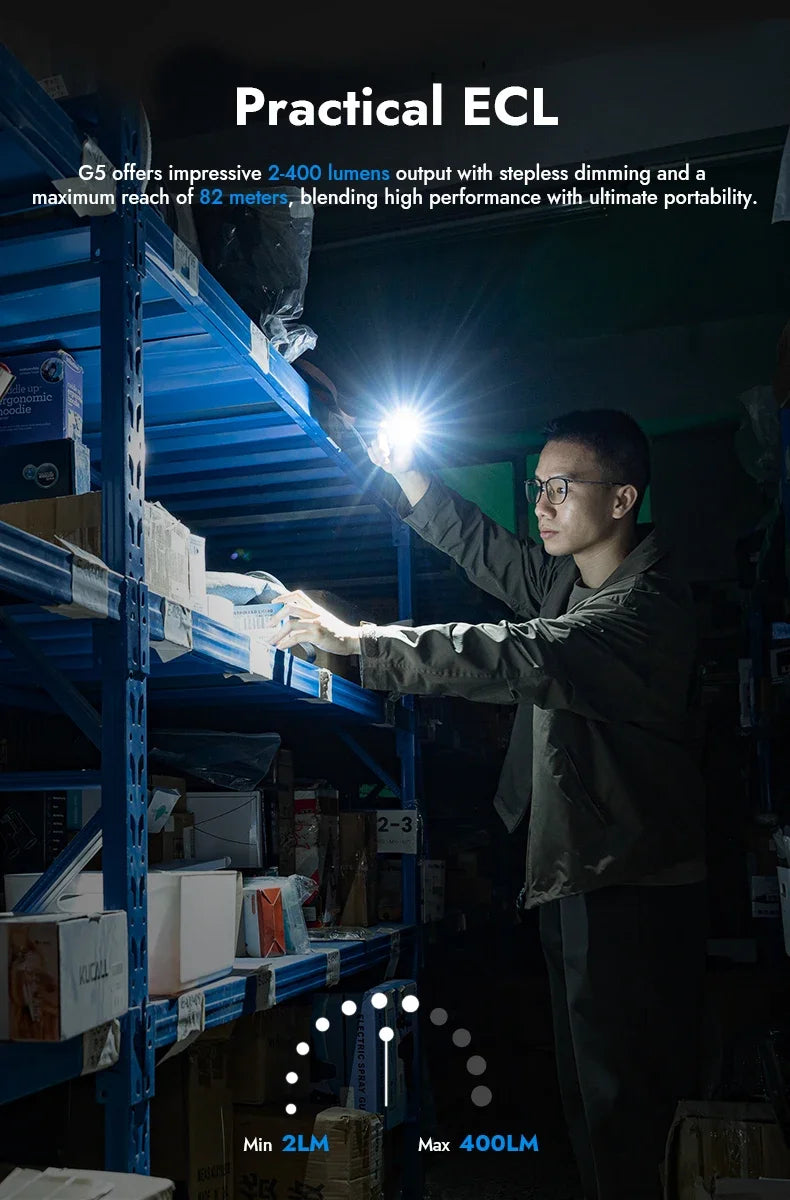 WUBEN G5 EDC Flashlight 400Lumens-Green