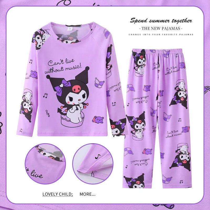 Girls Pajamas Sets Sleepwear Hello Kitty