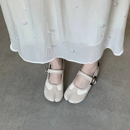 Red Ballet  Split Toe Ballerinas Flats